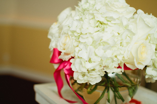 Black White Fuchsia Bouquet Real Wedding